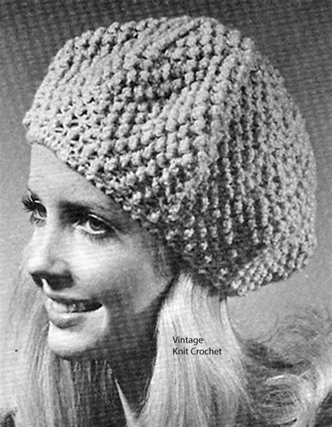 Vintage Crochet Beret Pattern In Shell Stitch
