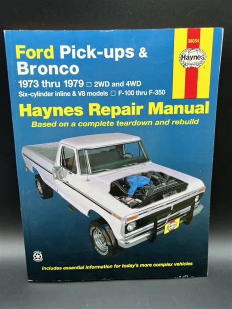 Ford F100 F150 F250 F350 Bronco Service Repair Manual 1980 1996 Haynes 36058 £1238 Picclick Uk