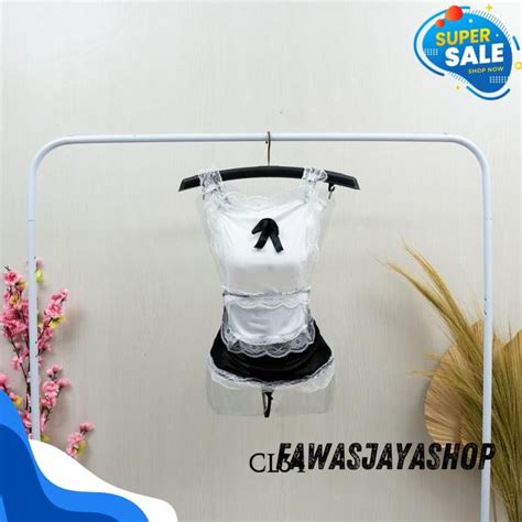 Jual KOSTUM PELAYAN SEKSI COSTUME SEXY LINGERIE FRENCH MAID COSPLAY CL HIGHT QUALITY Shopee