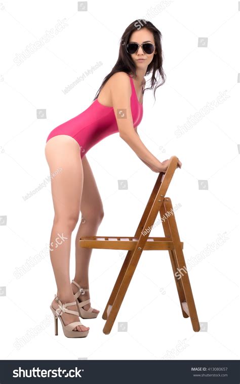 Beautiful Sexy Brunette Girl Posing Bathing Stock Photo Shutterstock