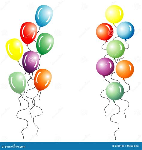 Multi Coloured Balloons Stock Vector Illustration Of Decoration 2236188