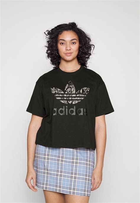 Adidas Originals Graphic T Shirts Med Print Black Svart Zalando No