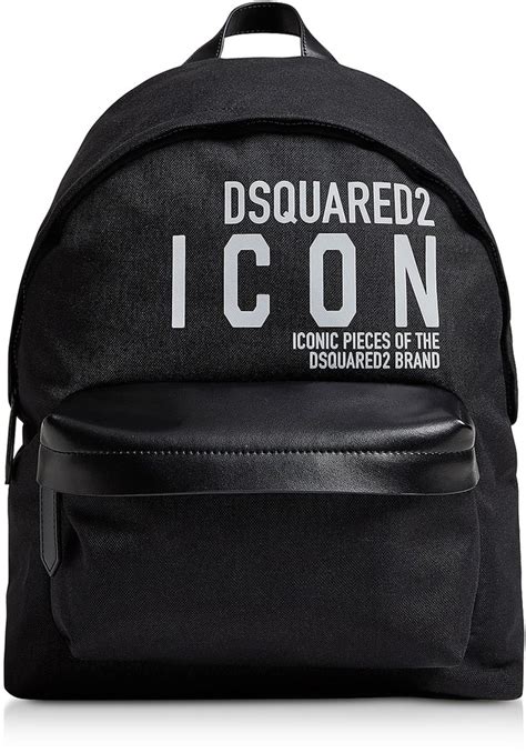 Dsquared2 New Icon Black Nylon Mens Backpack Shopstyle