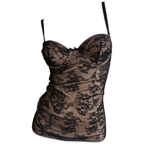 Dandg Dolce And Gabbana Vintage Lace Corset Top For Sale At 1stdibs