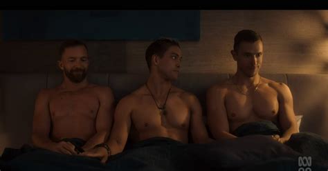 Auscaps Blake Richardson Nude With Tim Draxl And Harry Mcnaughton In Summer Love Luke Olly
