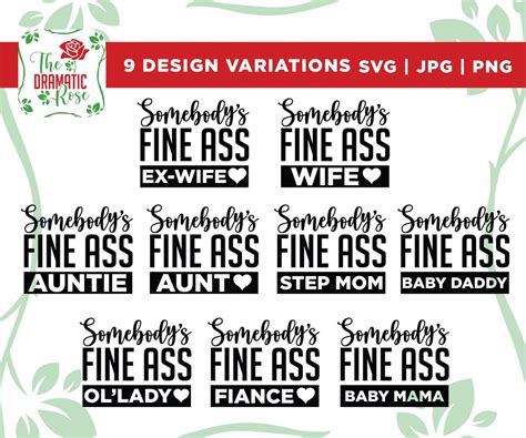 Somebodys Fine Ass Svg Somebodys Svg Fine Ass Mama Svg Fine Ass Wife Svg Fine Ass Aunt Svg