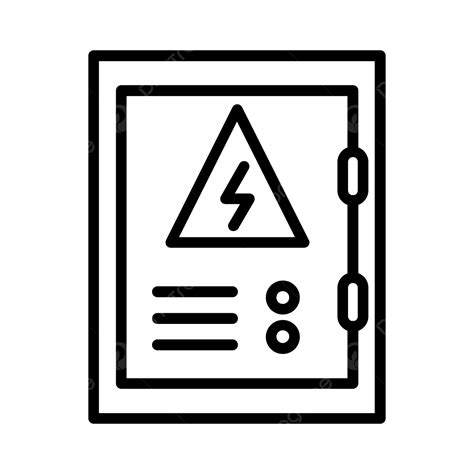 Electrical Panel Line Icon Box Electric Electrical Png And Vector