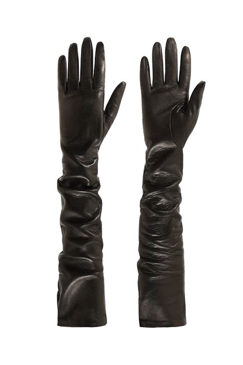 Высокие перчатки из кожи Dries Van Noten на BABOCHKA.RU, арт. 242 ...