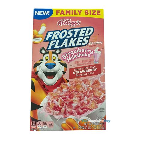 Review Kellogg S Frosted Flakes Strawberry Milkshake Cereal The