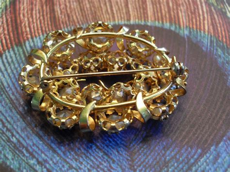 Vintage Brooch Gold Toned Metal Etsy