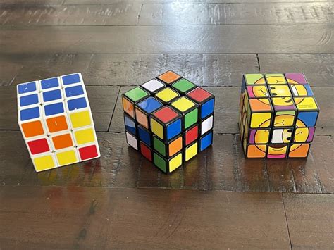 3 Rubiks Cubes Genuine Rubiks 3x3x3 Smiley Face Cube Rubicks Rubiks