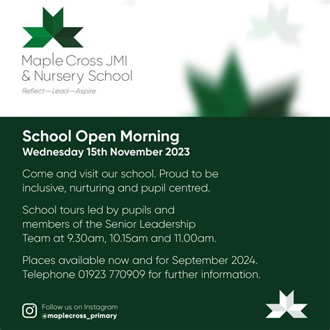 Maple Cross JMI and Nursery - Admissions