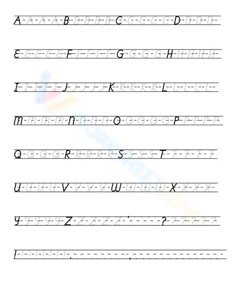 cursive writing capital  small letters worksheets  essential