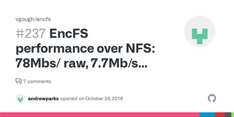 encfs performance  nfs mbs raw mbs encrypted issue