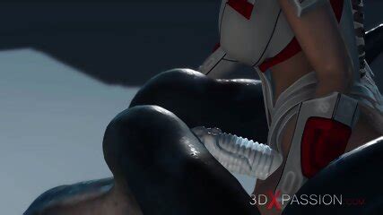Alien Sex Spacewoman In Spacesuit Plays With Alien On The Exoplanet