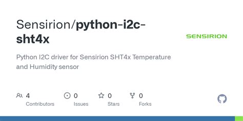 Github Sensirion Python I C Sht X Python I C Driver For Sensirion