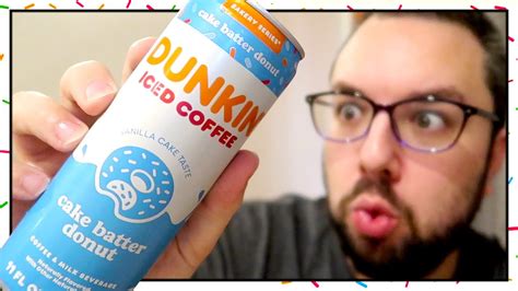 🍩 Dunkin Cake Batter Donut Iced Coffee Review 🍩 Youtube