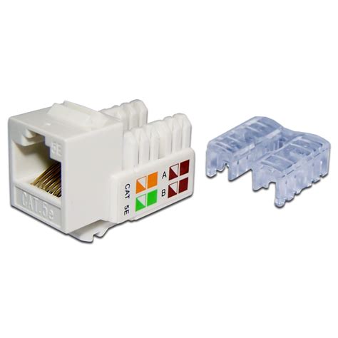 Модуль Keystone Jack RJ 45 Cat.5E, UTP, 90 градусов, белый, TWT-OK45UTP ...