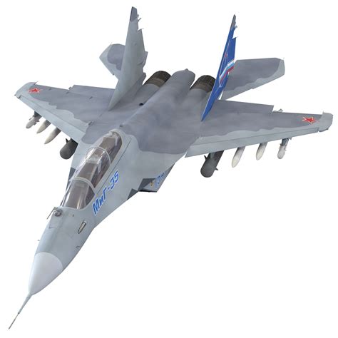 Russischer Düsenjäger Mikoyan MiG 35 manipuliert 3D Modell 199