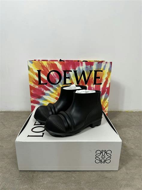 Loewe Black Rubber Boots Runway Grailed