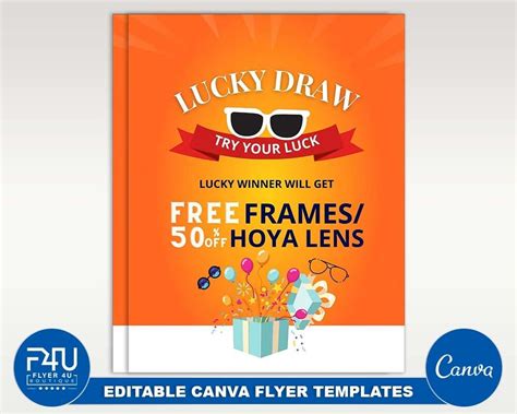 Raffle Flyer, DIY Canva Raffle Flyer Template 2022, Editable Canva US ... 