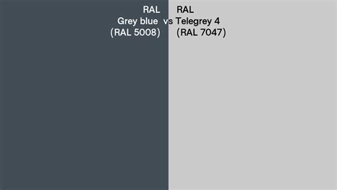 RAL Grey Blue Vs Telegrey 4 Side By Side Comparison