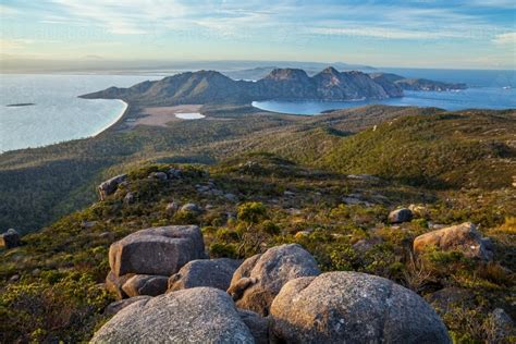 Image Of Wineglass Bay From Mt Graham Freycinet National Park