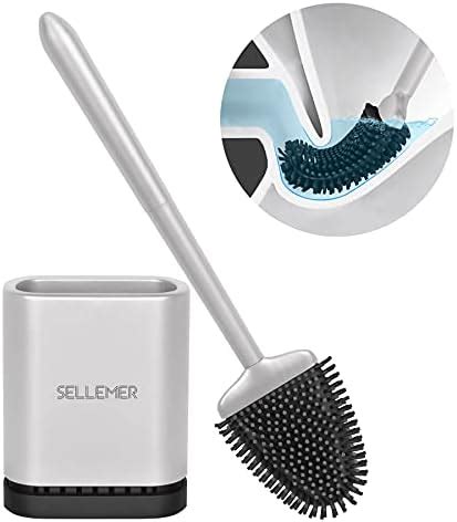 Sellemer Brosse WC Silicone Balai WC Montage Mural Au Sol Brosse