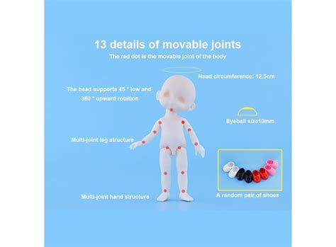 Doll Smiley Face Dimple Dolls Joints Change Makeup Nude Body Multiple Color Hairstyles DIY