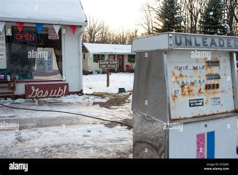 small gas station offers gas stock photo alamy