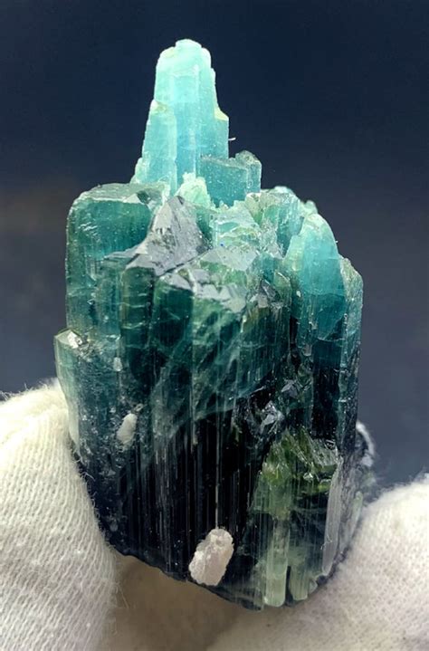 Natural Tourmaline Crystal Blue Cap Tourmaline From Etsy
