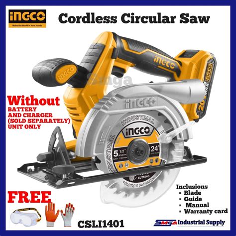 INGCO Cordless Circular Saw 20V CSLI1401 FCLI2001 FBLI2001 POWERSHARE