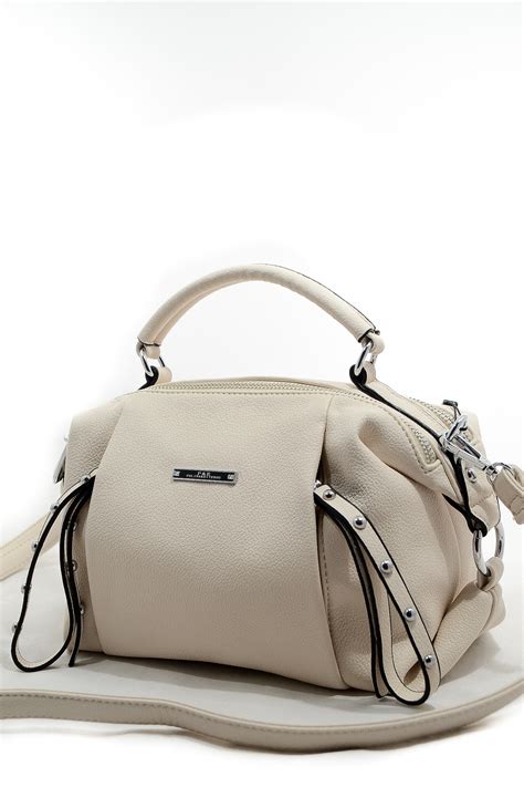 Сумка экокожа Polina & Eiterou P1499 beige 20B цвет бежевый.