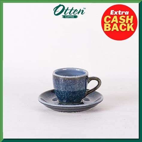 Jual Cup And Saucer Espresso Ml Serena Blue Gelas Cangkir Kopi