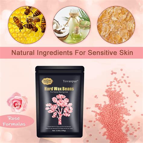 Yovanpur Hard Wax Beads (300g/10.5oz) for Hair Removal - Painless ...