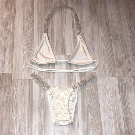 Brazilian Rhinestone Strap Bikini Set Gem