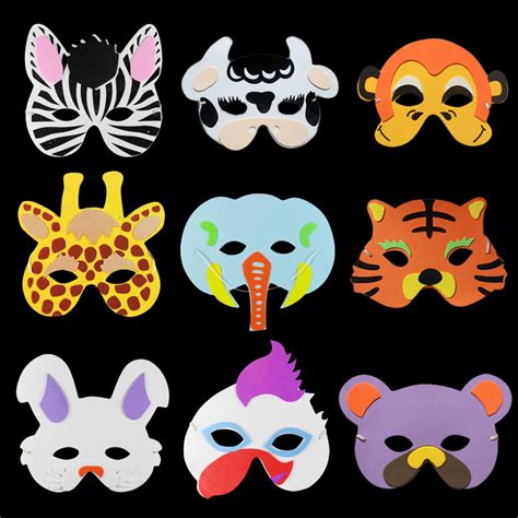 Cartoon Animals EVA Mask for Kids Children Forest Animal Mask Stage ...