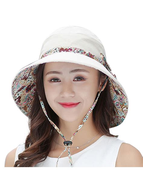 Women Summer Casual Big Wide Brim Cotton Hat Floppy Derby Beach Sun