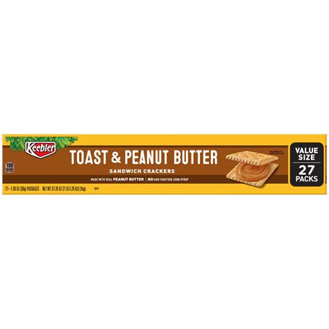 Keebler Toast Peanut Butter Sandwich Crackers Pack Of 2 【sale／55off】