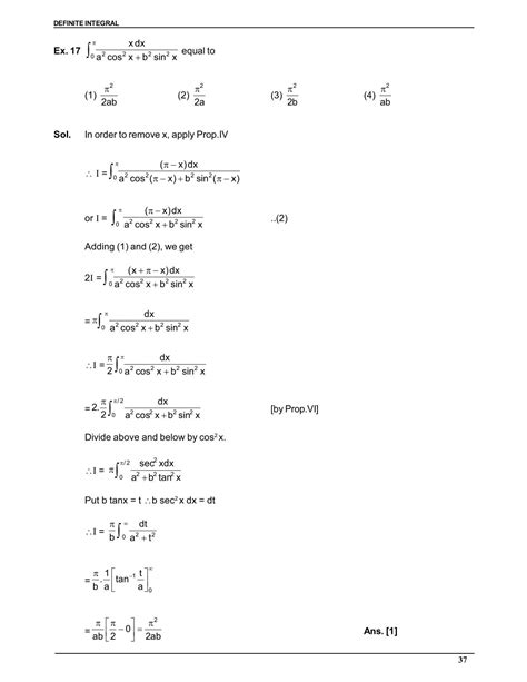 Definite Integral Examples To Help In IIT JEE Preparation Sitename