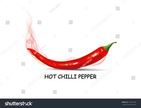 Red Chilli Pepper Hot Smoke Vector Stock Vector Royalty Free Shutterstock