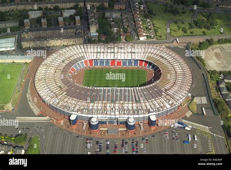 Aerial View Of Hampden Park Stadium In Glasgow Scotlands National
