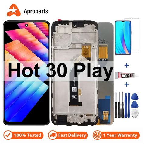 อะไหลหนาจอสมผส LCD แบบเปลยน สาหรบ Infinix Hot Play X B X Hot Play NFC