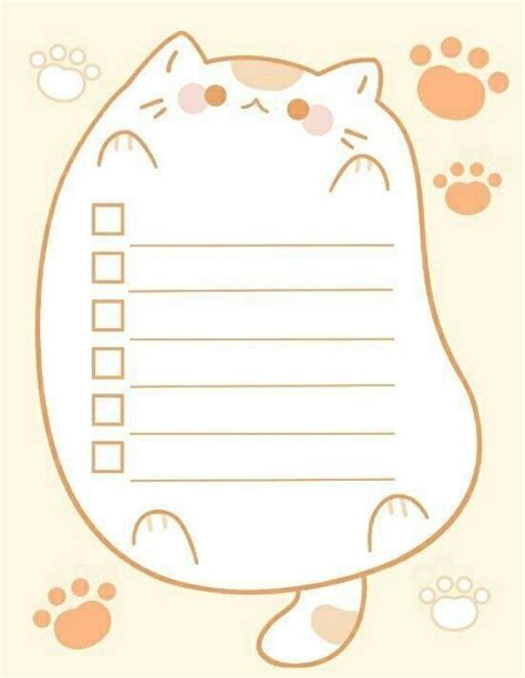 A Cartoon Cat With Paws On It S Back And Checklist In The Middle