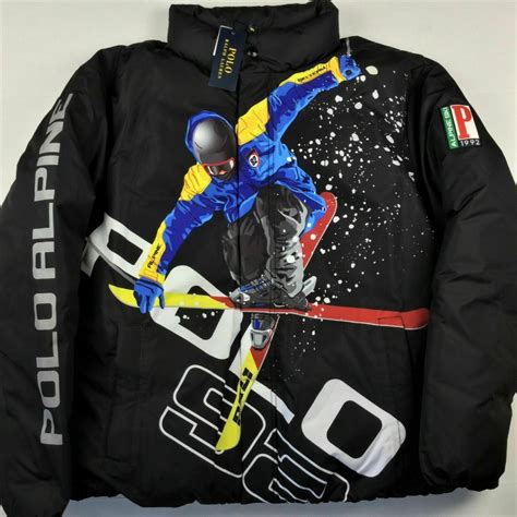 Polo Ralph Lauren Vtg Alpine Downhill Ski Racing Down Jacket Snow