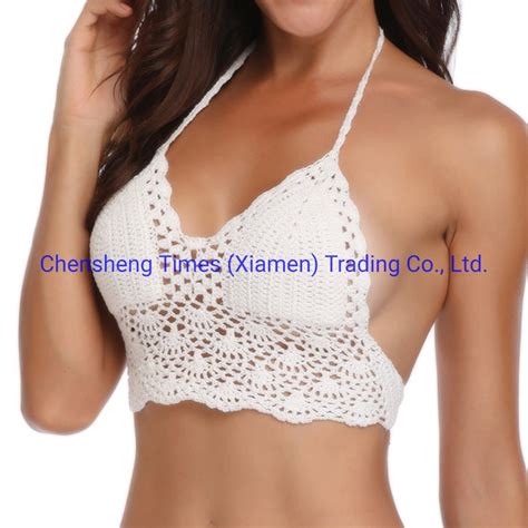 Lady Swimming Beach Wear Crochet Knitted Bikini Tank Top Women Sexy Bikini Sets Bikini And