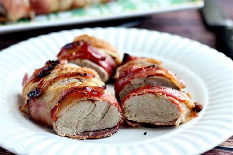 Brown Sugar And Honey Bacon Wrapped Pork Tenderloin Delicious Little Bites