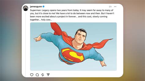 James Gunn Shares Excitement Over Superman Legacy And Explains Why He