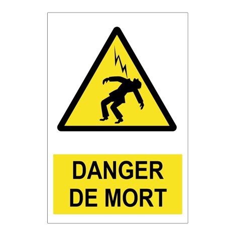 Panneau Picto Danger De Mort Sticker Communication