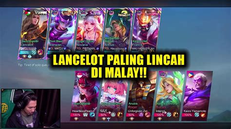 lancelot  lincah  malay soloz gameplay terbaru youtube